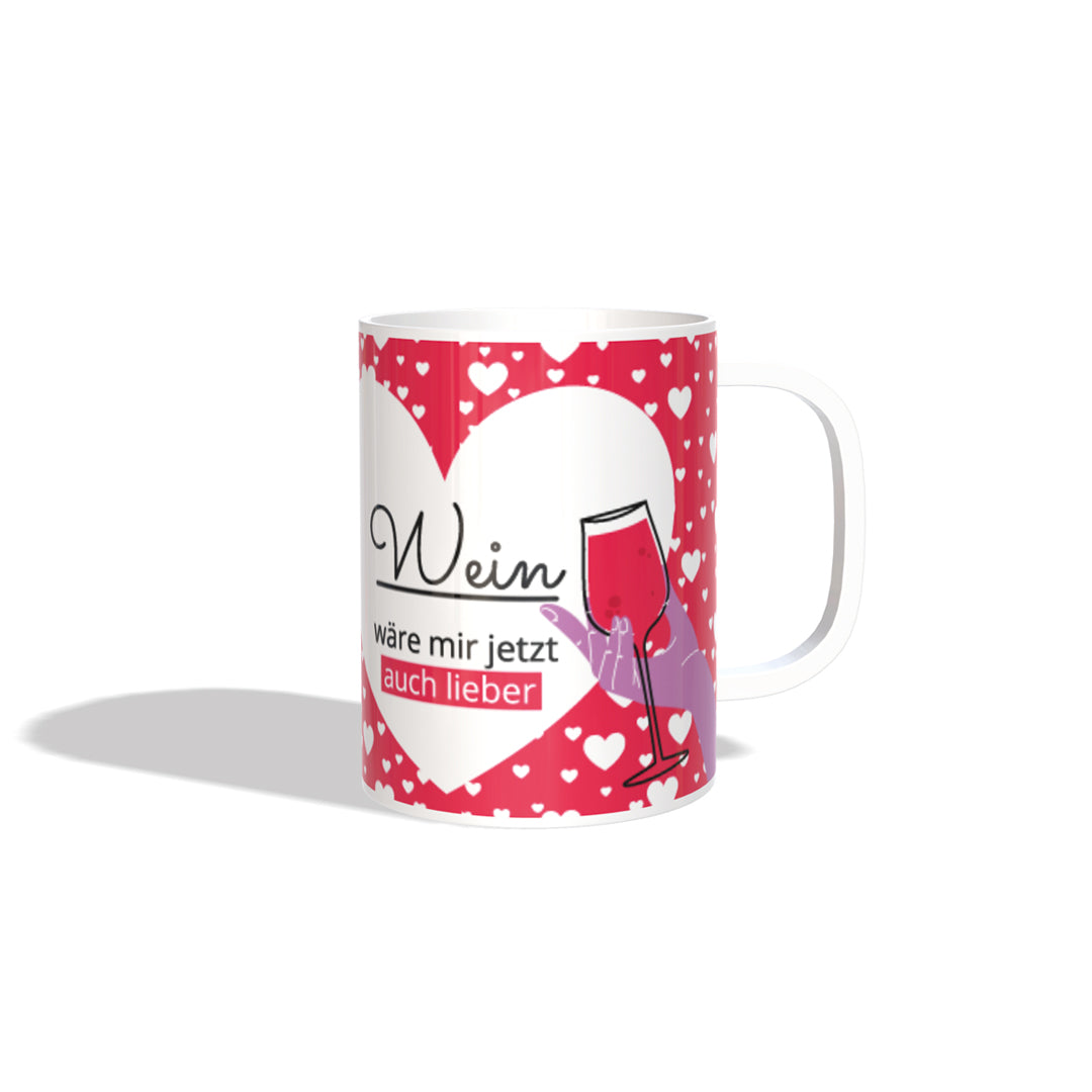 Keramiktasse "Weinliebhaber"
